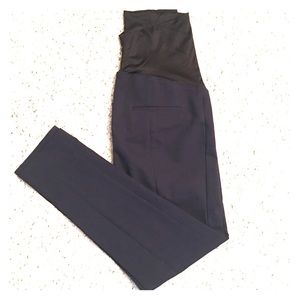 Full Panel Navy Loft Maternity Dress Pant